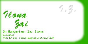 ilona zai business card